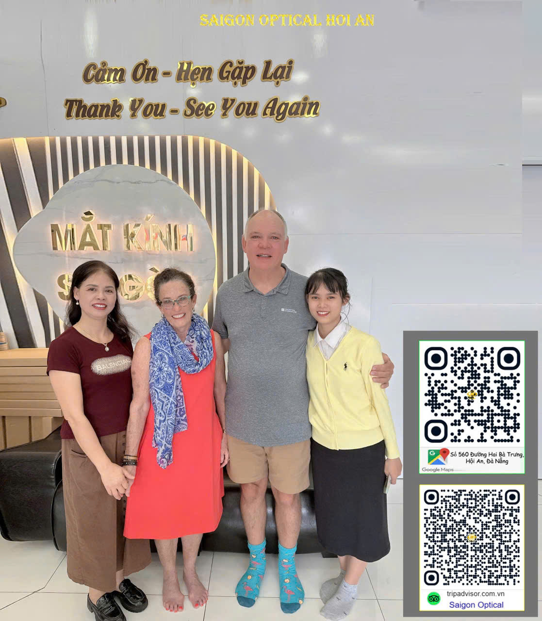 Curated eyewear frames at Saigon Optical Hoi An